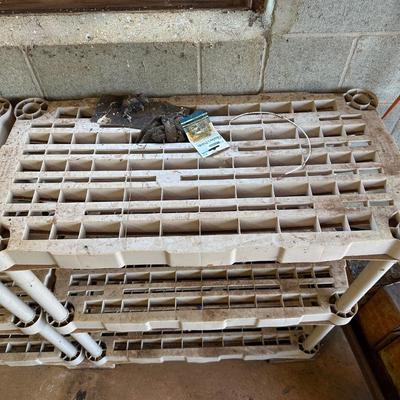 Heavy duty plastic shelves