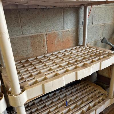 Heavy duty plastic shelves