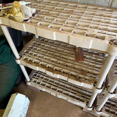 Heavy duty plastic shelves