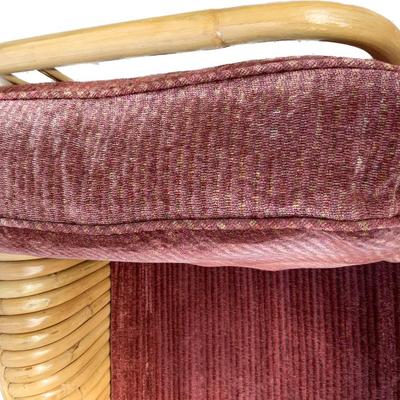 Vintage Paul Frankl Restored Rattan Fan Arm Lounge Chair Mid Century Modern