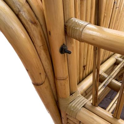 Vintage Paul Frankl Restored Rattan Fan Arm Lounge Chair Mid Century Modern