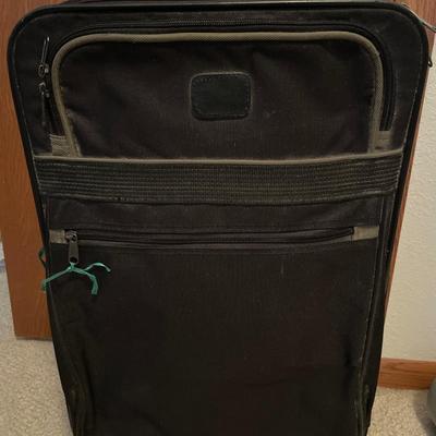 Suitcase with vintage fabric