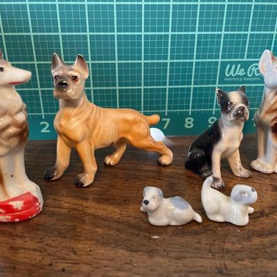 Small porcelain pup decor