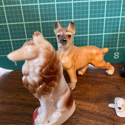 Small porcelain pup decor