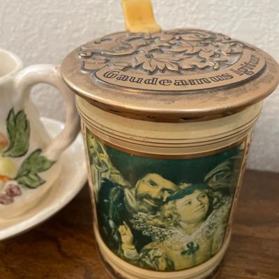 Germany tin stein, mug and pitcher