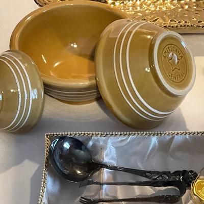 Japanese tea set, Justinus Solingen spoon, serving dishes