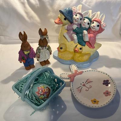 Easter, Beatrix Potter Peter Cottontail plus Ceramic items