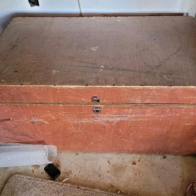 Big wooden old box
