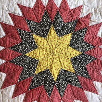 Antique Vintage Lone Star Quilt Star of Bethlehem