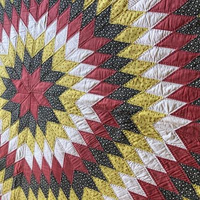 Antique Vintage Lone Star Quilt Star of Bethlehem