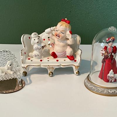 Vintage Royal Japan Ceramic Baby Crying with Poodle