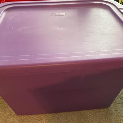 Clear glass items in tote