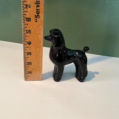 Baccarat French Art Glass, Black Poodle