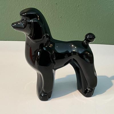 Baccarat French Art Glass, Black Poodle