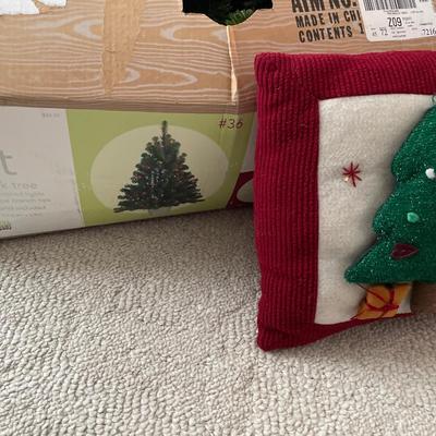 2 totes, Christmas items and tree