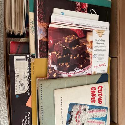 Box full of vintage recipes