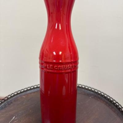 Le Creuset wine carafe and 8.5” stoneware wok bowl