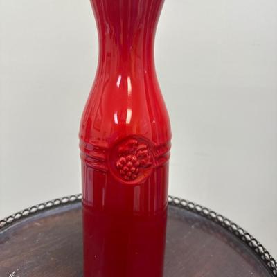 Le Creuset wine carafe and 8.5” stoneware wok bowl