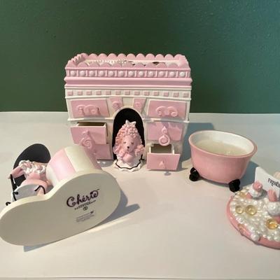 Cherie’s Department 56 Jewelry Box, Candle Holder, Paper Clip Dispenser