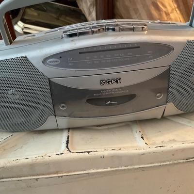 GPX cassette player with cassette tapes