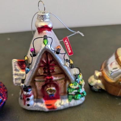 Verre Glass Christmas Ornaments
