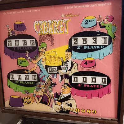STANDARD SIZE WORKING "CABARET" PINBALL MACHINE