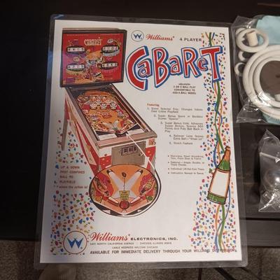 STANDARD SIZE WORKING "CABARET" PINBALL MACHINE