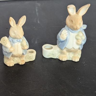 Biedermann Sri Lanka Bunny Rabbit Candle Holders