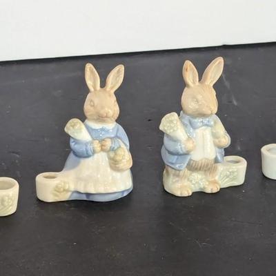 Biedermann Sri Lanka Bunny Rabbit Candle Holders