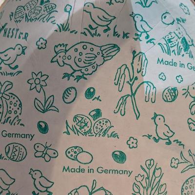 Vintage Paper Mache’ Easter Egg Candy Container Some Made In Germany