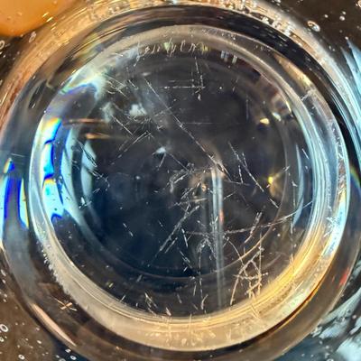 Steuben Crystal Glass Paperweight Saturn Planet James Noll RARE UNIQUE Signed