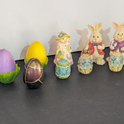 Bunny Candle Figurines & Eggs