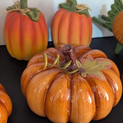 Harvest Candle Jars Pumpkins & Carrot Wheelbarrow