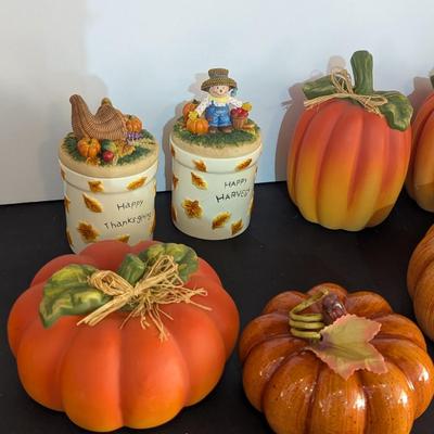 Harvest Candle Jars Pumpkins & Carrot Wheelbarrow