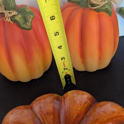 Harvest Candle Jars Pumpkins & Carrot Wheelbarrow