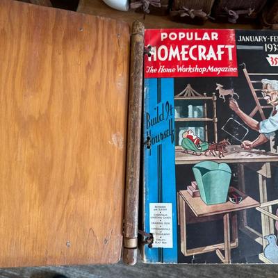 Set of 5 Homemade Wood Bound Home Craft Magazine 1934 1935 1936 1937 1938 1939