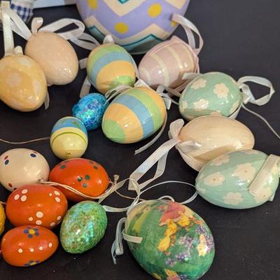 Plush Paper Mache Wood & Plastic Decorated Eggs