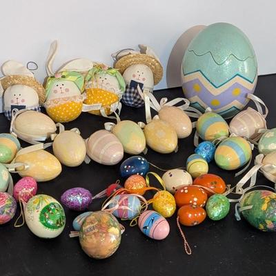 Plush Paper Mache Wood & Plastic Decorated Eggs