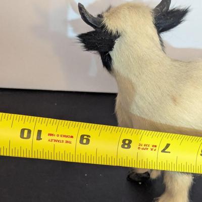 Vintage Fur Cow & Porcelain Figurines