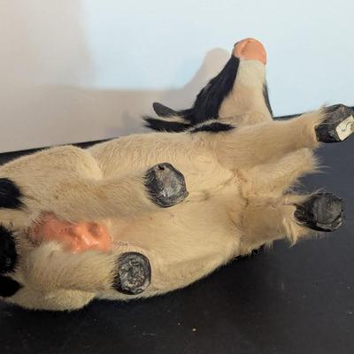 Vintage Fur Cow & Porcelain Figurines
