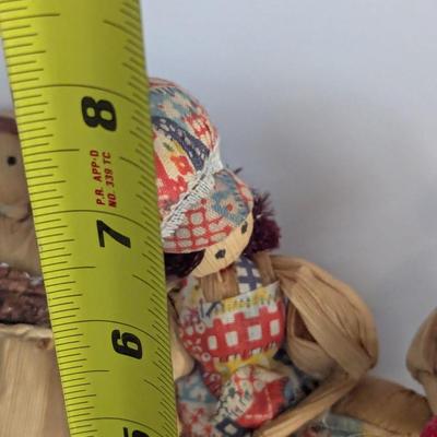 Vintage Corn Husk Dolls & Raggedy Ann Doll