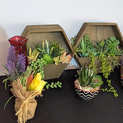 Faux Plants Display Boxes & Vases