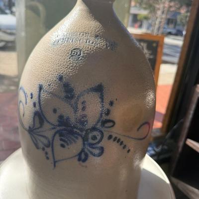 Antique Vintage Salt Glazed Stoneware Jug J. Norton Bennington Vermont
