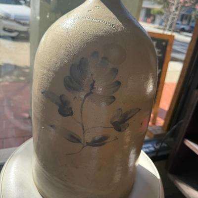 Antique Vintage Salt Glazed Stoneware Jug Charleston