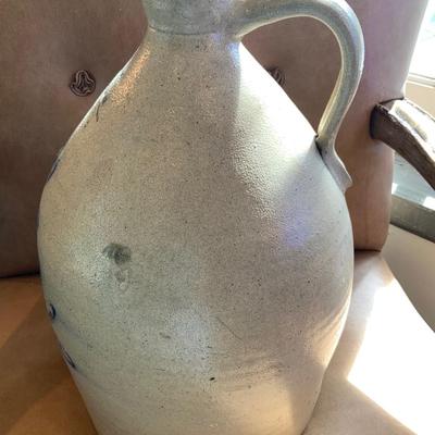 Antique Vintage Salt Glazed Stoneware Jug W. Hart