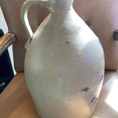 Antique Vintage Salt Glazed Stoneware Jug W. Hart
