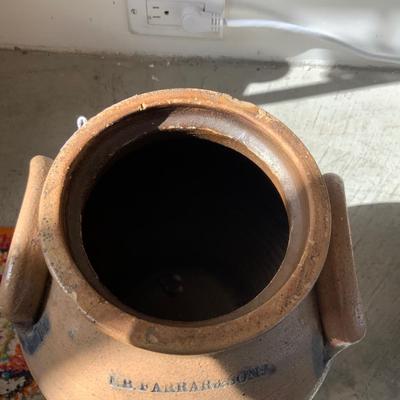 Antique Vintage Salt Glazed Stoneware Jug E. B. Farrah & Sons
