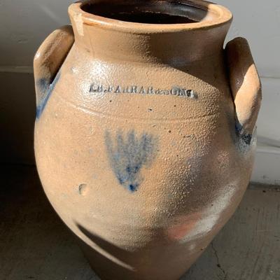 Antique Vintage Salt Glazed Stoneware Jug E. B. Farrah & Sons