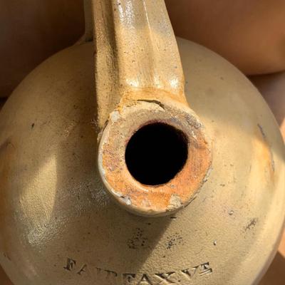 Antique Vintage Salt Glazed Stoneware Jug Fairfax Vermont