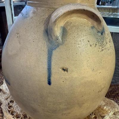 Antique Vintage Salt Glazed Stoneware Jug M. C. Webster & Sons Hartford